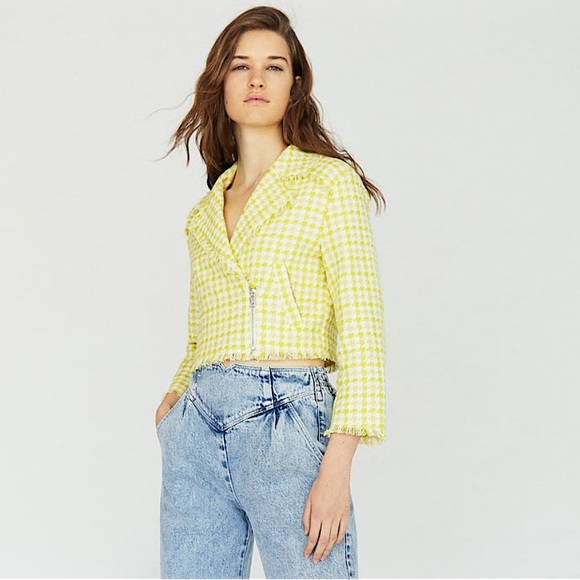 Bershka Jackets & Blazers - Bershka houndstooth print cropped blazer jacket XS